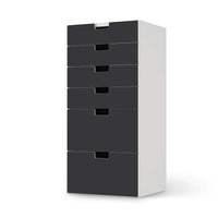 Klebefolie für Möbel Grau Dark - IKEA Stuva Kommode - 6 Schubladen - weiss
