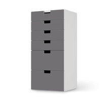 Klebefolie für Möbel Grau Light - IKEA Stuva Kommode - 6 Schubladen - weiss