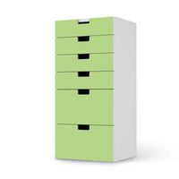 Klebefolie für Möbel Hellgrün Light - IKEA Stuva Kommode - 6 Schubladen - weiss
