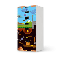 Klebefolie für Möbel Pixelmania - IKEA Stuva Kommode - 6 Schubladen - weiss