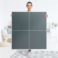 Klebefolie für Schränke Blaugrau Light - IKEA Besta Schrank Quadratisch 4 Türen - Folie