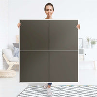Klebefolie für Schränke Braungrau Dark - IKEA Besta Schrank Quadratisch 4 Türen - Folie