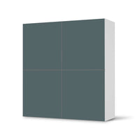 Klebefolie für Schränke Blaugrau Light - IKEA Besta Schrank Quadratisch 4 Türen - weiss