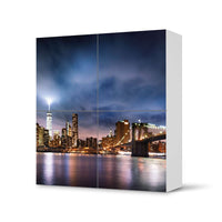 Klebefolie für Schränke Brooklyn Bridge - IKEA Besta Schrank Quadratisch 4 Türen - weiss