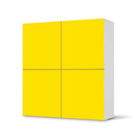 Klebefolie für Schränke Gelb Dark - IKEA Besta Schrank Quadratisch 4 Türen - weiss