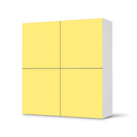 Klebefolie für Schränke Gelb Light - IKEA Besta Schrank Quadratisch 4 Türen - weiss