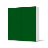 Klebefolie für Schränke Grün Dark - IKEA Besta Schrank Quadratisch 4 Türen - weiss