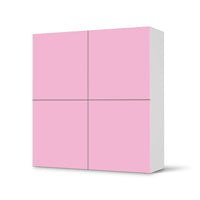 Klebefolie für Schränke Pink Light - IKEA Besta Schrank Quadratisch 4 Türen - weiss