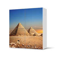 Klebefolie für Schränke Pyramids - IKEA Besta Schrank Quadratisch 4 Türen - weiss