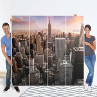 Klebefolie für Schränke Big Apple - IKEA Pax Schrank 201 cm Höhe - 4 Türen - Folie