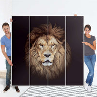 Klebefolie für Schränke Wild Eyes - IKEA Pax Schrank 201 cm Höhe - 4 Türen - Folie