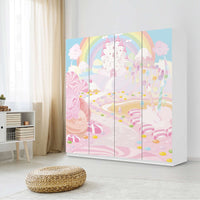 Klebefolie für Schränke Candyland - IKEA Pax Schrank 201 cm Höhe - 4 Türen - Kinderzimmer