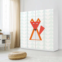 Klebefolie für Schränke Füchslein - IKEA Pax Schrank 201 cm Höhe - 4 Türen - Kinderzimmer