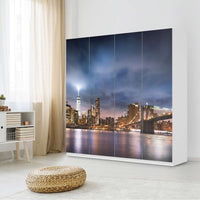 Klebefolie für Schränke Brooklyn Bridge - IKEA Pax Schrank 201 cm Höhe - 4 Türen - Schlafzimmer