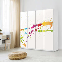 Klebefolie für Schränke Splash 2 - IKEA Pax Schrank 201 cm Höhe - 4 Türen - Schlafzimmer