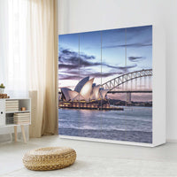 Klebefolie für Schränke Sydney - IKEA Pax Schrank 201 cm Höhe - 4 Türen - Schlafzimmer