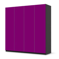 Klebefolie für Schränke Flieder Dark - IKEA Pax Schrank 201 cm Höhe - 4 Türen - schwarz