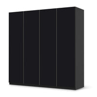 Klebefolie für Schränke Schwarz - IKEA Pax Schrank 201 cm Höhe - 4 Türen - schwarz