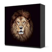 Klebefolie für Schränke Wild Eyes - IKEA Pax Schrank 201 cm Höhe - 4 Türen - schwarz