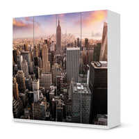 Klebefolie für Schränke Big Apple - IKEA Pax Schrank 201 cm Höhe - 4 Türen - weiss