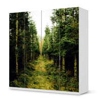 Klebefolie für Schränke Green Alley - IKEA Pax Schrank 201 cm Höhe - 4 Türen - weiss