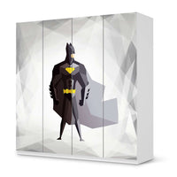 Klebefolie für Schränke Mr. Black - IKEA Pax Schrank 201 cm Höhe - 4 Türen - weiss