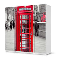 Klebefolie für Schränke Phone Box - IKEA Pax Schrank 201 cm Höhe - 4 Türen - weiss