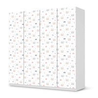 Klebefolie für Schränke Sweet Dreams - IKEA Pax Schrank 201 cm Höhe - 4 Türen - weiss