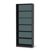 Klebefolie Blaugrau Light - IKEA Billy Regal 6 Fächer - schwarz