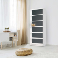 Klebefolie Blaugrau Dark - IKEA Billy Regal 6 Fächer - Wohnzimmer