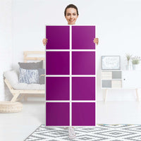 Klebefolie Flieder Dark - IKEA Expedit Regal 8 Türen - Folie