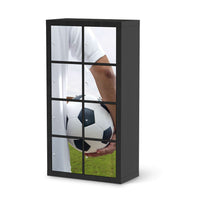 Klebefolie Footballmania - IKEA Expedit Regal 8 Türen - schwarz