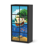 Klebefolie Pirates - IKEA Expedit Regal 8 Türen - schwarz