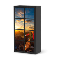 Klebefolie Tibet - IKEA Expedit Regal 8 Türen - schwarz