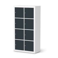 Klebefolie Blaugrau Dark - IKEA Expedit Regal 8 Türen - weiss