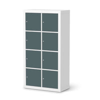 Klebefolie Blaugrau Light - IKEA Expedit Regal 8 Türen - weiss