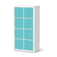 Klebefolie Türkisgrün Light - IKEA Expedit Regal 8 Türen - weiss