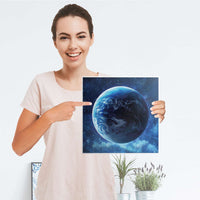 Klebefolie Planet Blue - IKEA Expedit Regal Tür einzeln - Folie