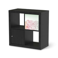 Klebefolie Floral Doodle - IKEA Expedit Regal Tür einzeln - schwarz