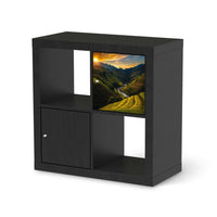 Klebefolie Reisterrassen - IKEA Expedit Regal Tür einzeln - schwarz