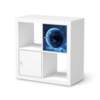 Klebefolie Planet Blue - IKEA Expedit Regal Tür einzeln - weiss