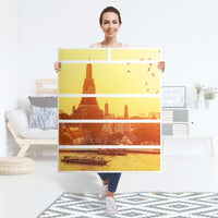 Klebefolie Bangkok Sunset - IKEA Hemnes Kommode 6 Schubladen - Folie