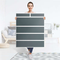 Klebefolie Blaugrau Light - IKEA Hemnes Kommode 6 Schubladen - Folie