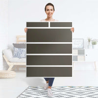 Klebefolie Braungrau Dark - IKEA Hemnes Kommode 6 Schubladen - Folie