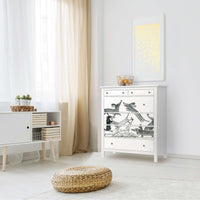 Klebefolie Akrobaten Dackel - IKEA Hemnes Kommode 6 Schubladen - Kinderzimmer