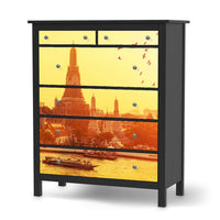 Klebefolie Bangkok Sunset - IKEA Hemnes Kommode 6 Schubladen - schwarz