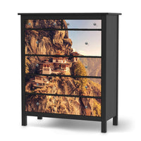 Klebefolie Bhutans Paradise - IKEA Hemnes Kommode 6 Schubladen - schwarz