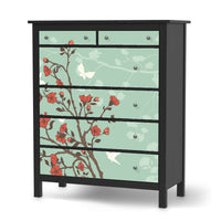 Klebefolie Blütenzauber - IKEA Hemnes Kommode 6 Schubladen - schwarz