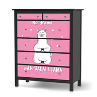 Klebefolie Dalai Llama - IKEA Hemnes Kommode 6 Schubladen - schwarz