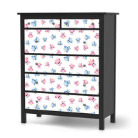 Klebefolie Eulenparty - IKEA Hemnes Kommode 6 Schubladen - schwarz